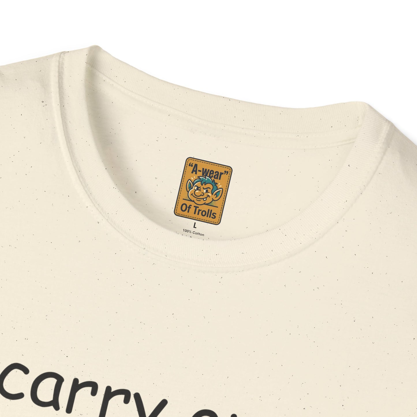 T‑Shirt — “I Carry On My Right Because I Was Leaning to the Left” Political Humor Tee