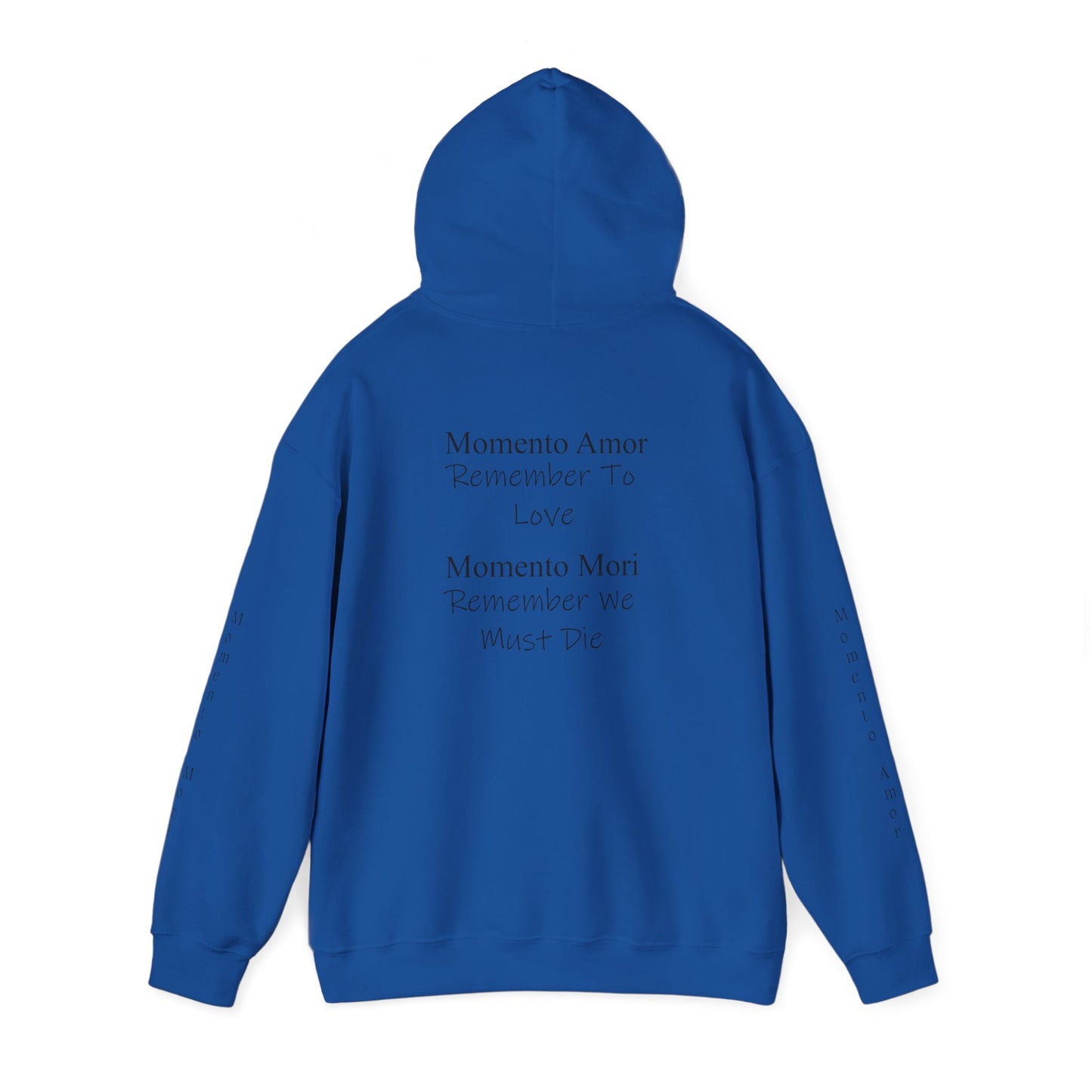 M.A.M.M. Hoodie – 'Momento Amor / Momento Mori' Minimal Quote Pullover