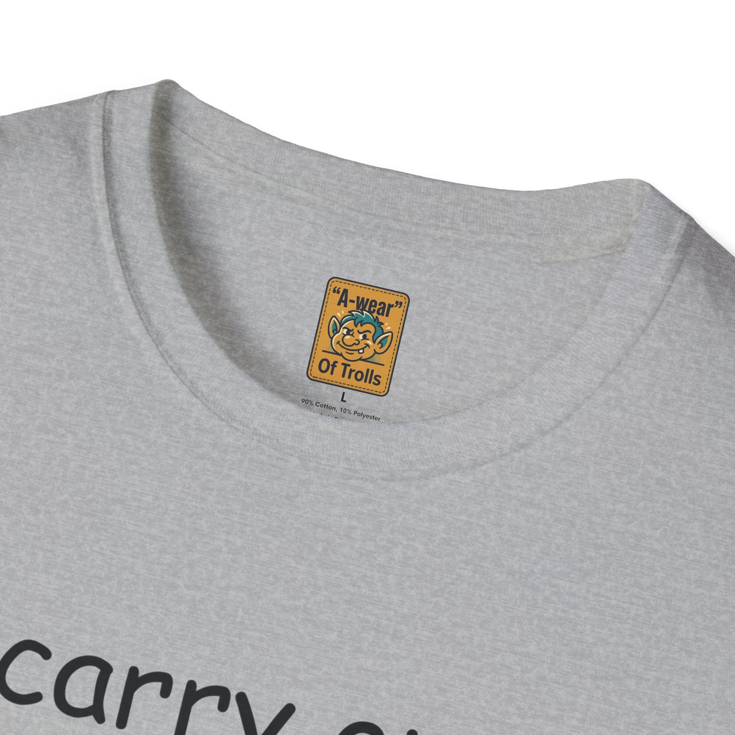 T‑Shirt — “I Carry On My Right Because I Was Leaning to the Left” Political Humor Tee
