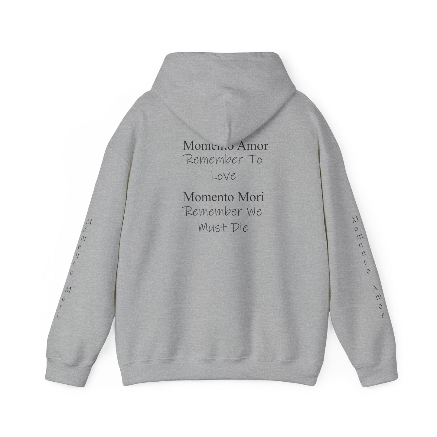 M.A.M.M. Hoodie – 'Momento Amor / Momento Mori' Minimal Quote Pullover