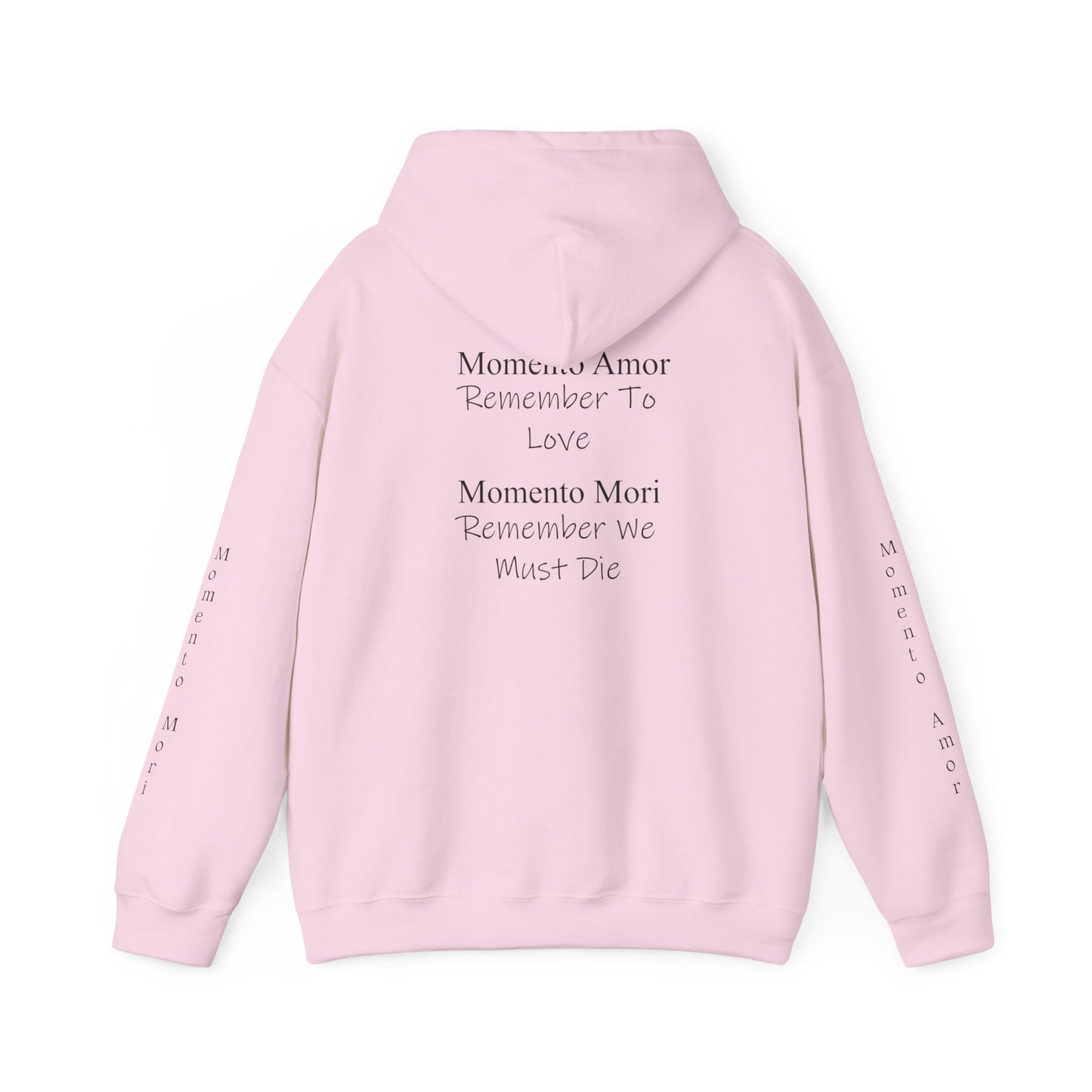 M.A.M.M. Hoodie – 'Momento Amor / Momento Mori' Minimal Quote Pullover