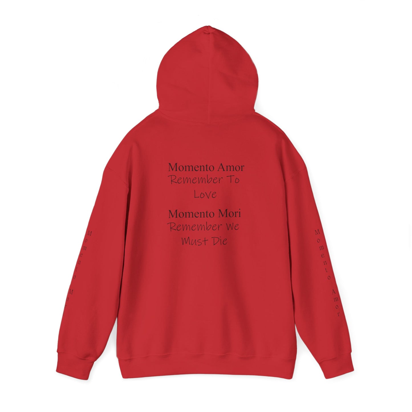 M.A.M.M. Hoodie – 'Momento Amor / Momento Mori' Minimal Quote Pullover