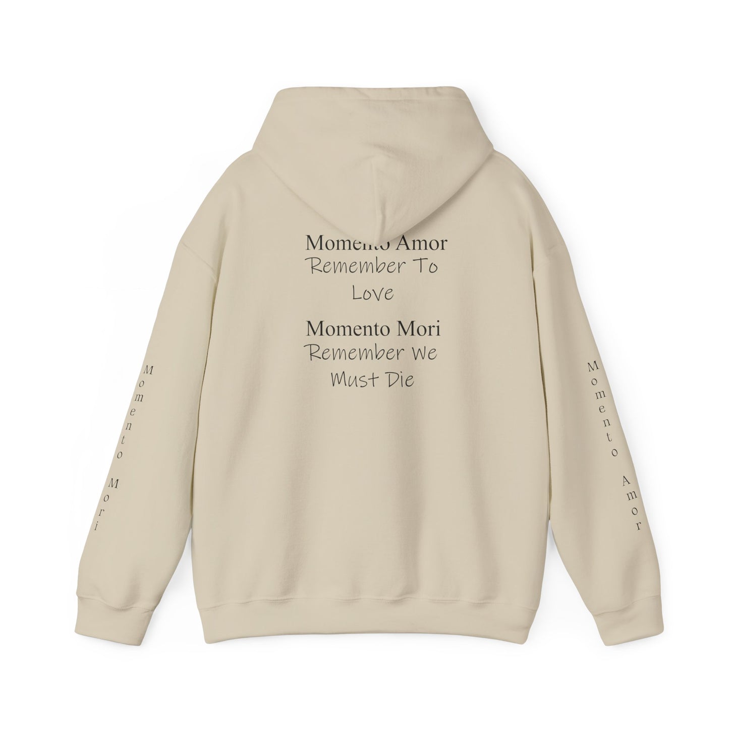 M.A.M.M. Hoodie – 'Momento Amor / Momento Mori' Minimal Quote Pullover